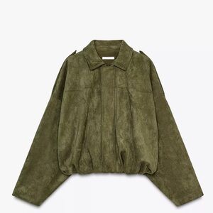 Zara BLOGGERS FAVORITE Olive Green Utility Jacket for Women